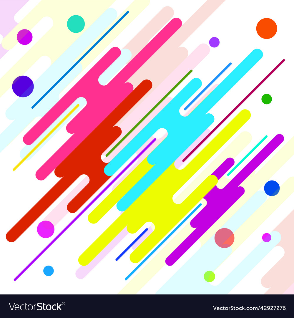 Abstract colorful background of various rounded