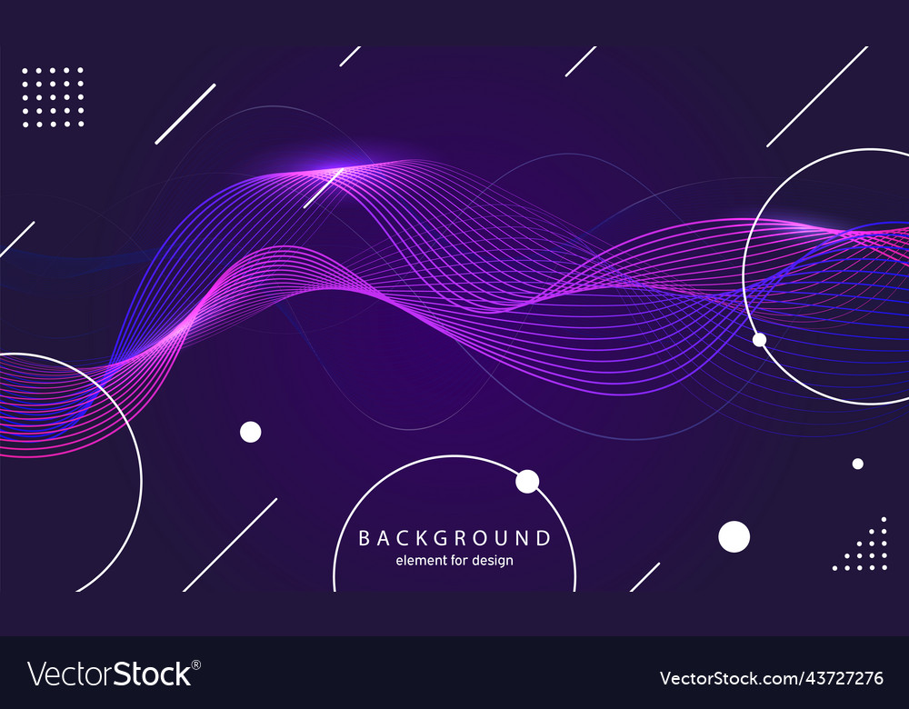 Abstract wave background element for design vector image Abstract wave background element for design
