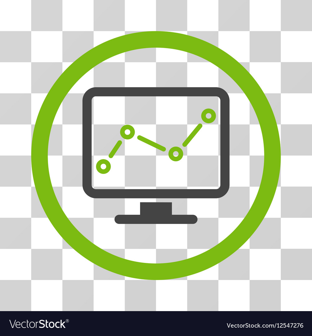 Chart monitoring flat rounded icon