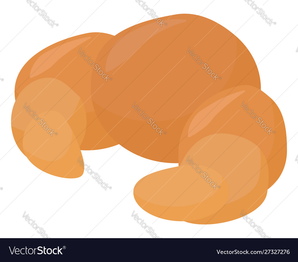 Croissant on white background