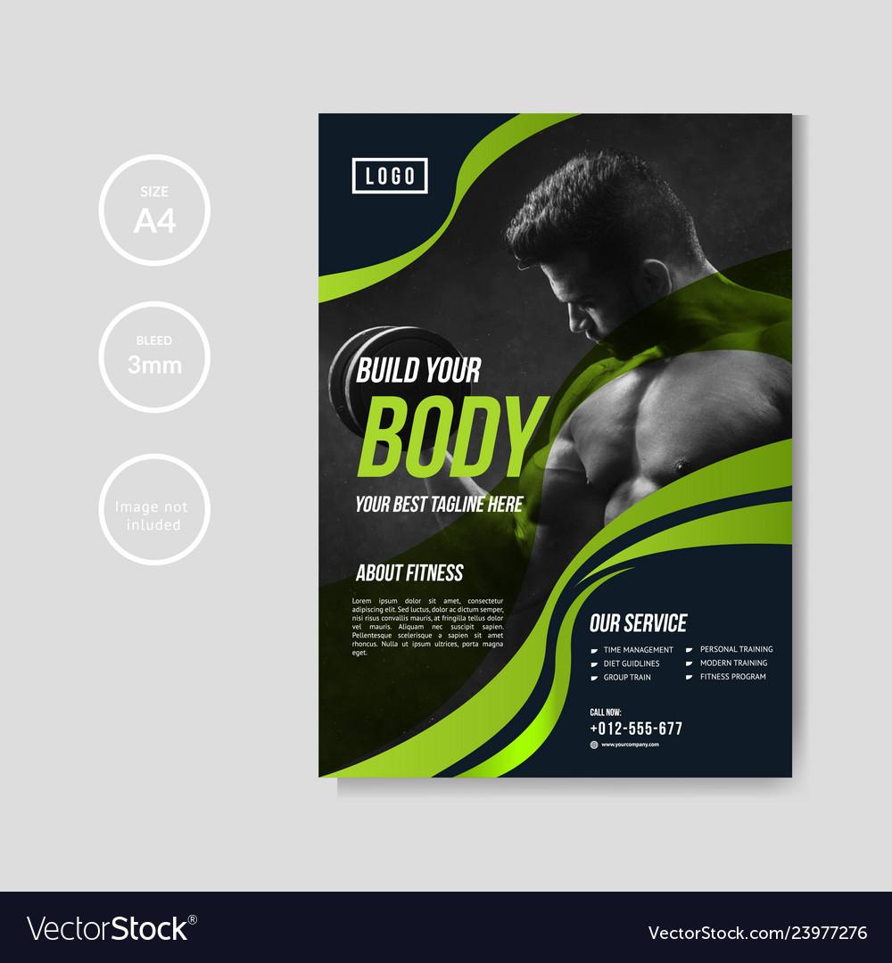 Gym And Fitness Flyer Template Royalty Free Vector Image