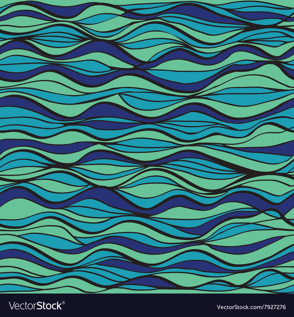 Hand-drawn pattern waves background