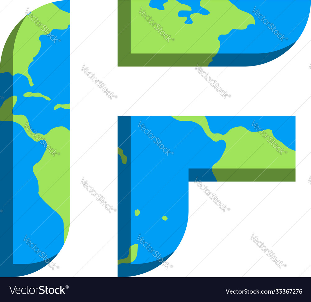 Initial if logo design with world map style