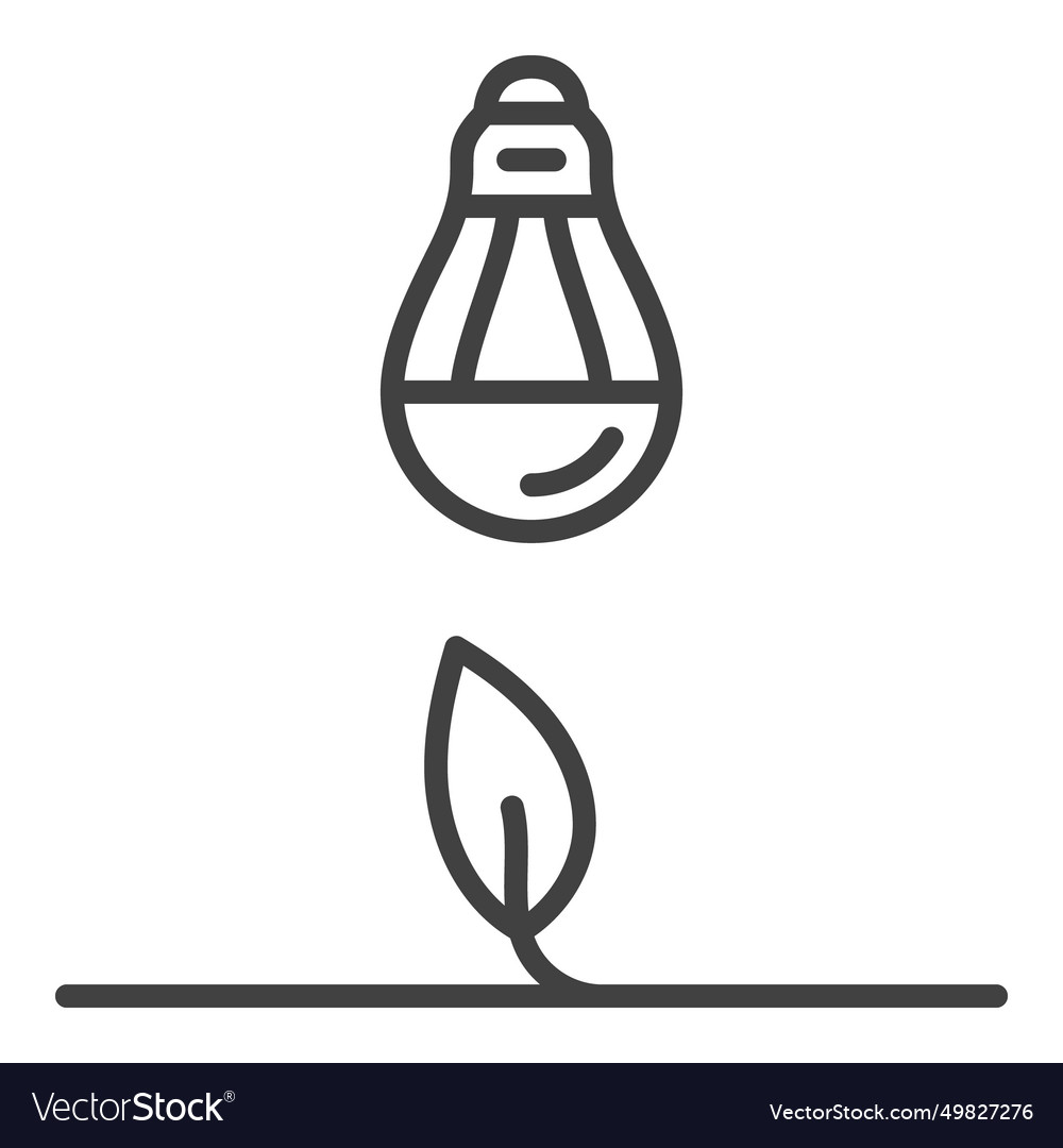 Led grow light bulb agro equipment icon or symbol