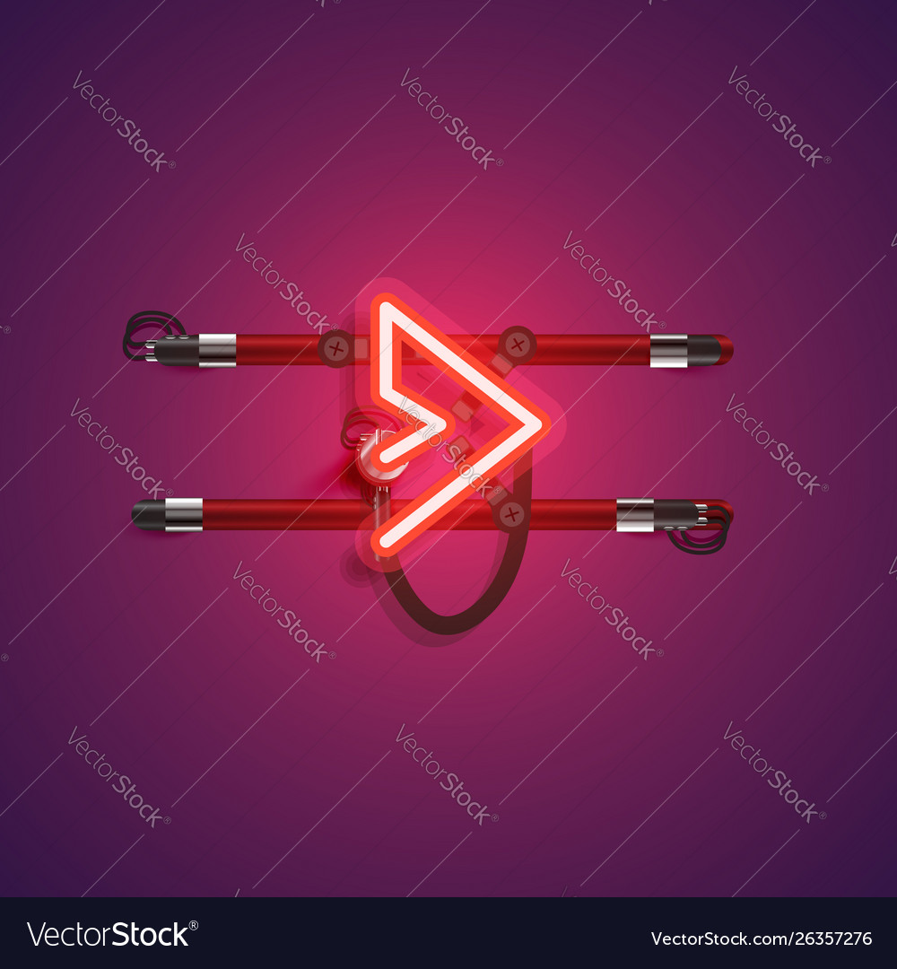 Realistic neon character with wires and console Vector Image Realistic neon character with wires and console