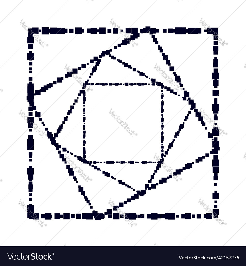 Squares random scattered shapes element