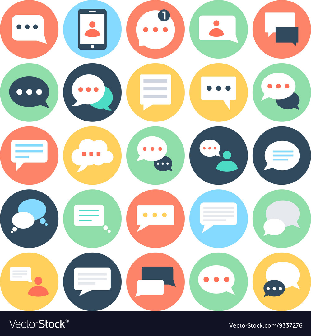 Text Messaging Icons - Chat Bubbles