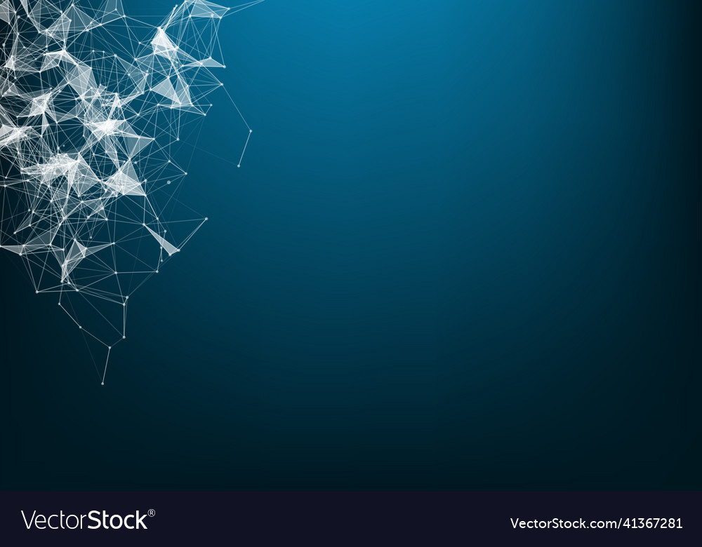 Abstract particles and lines plexus effect vector image Abstract particles and lines plexus effect