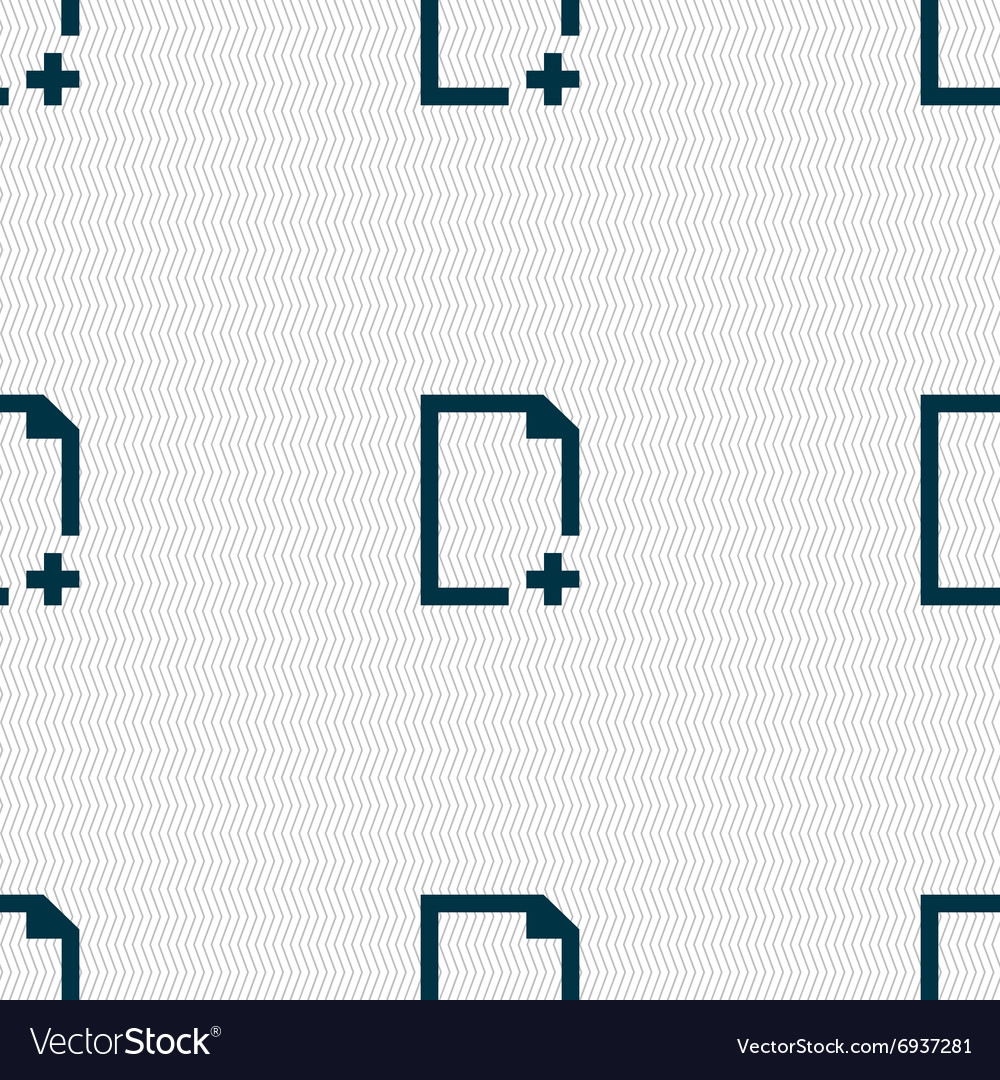 Add file icon sign seamless pattern with geometric