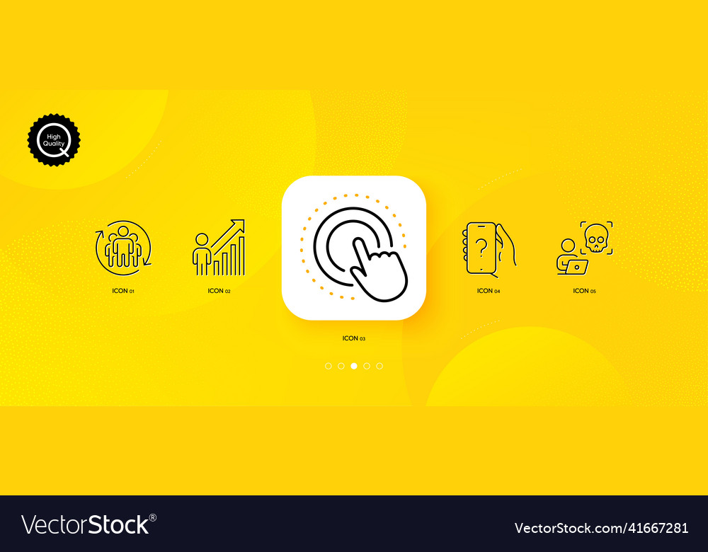 Ask question teamwork and employee result minimal vector image Ask question teamwork and employee result minimal