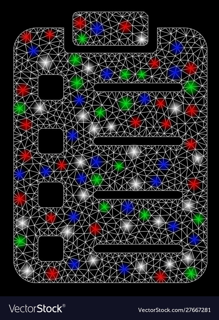 Bright mesh 2d pad form with flare spots