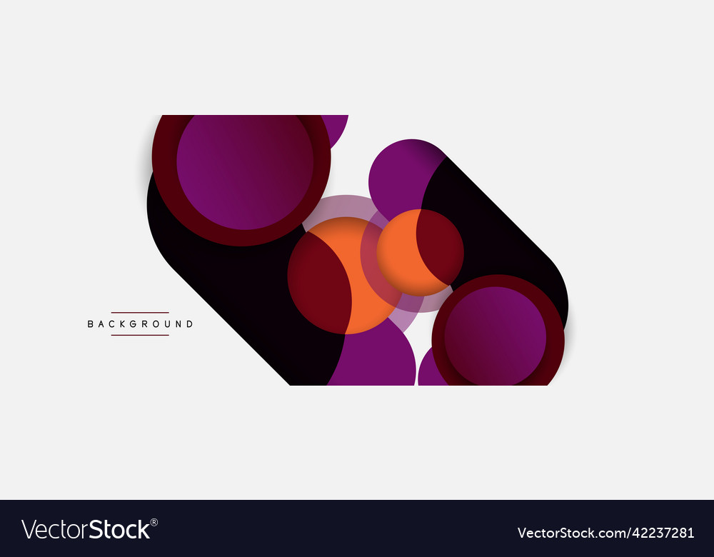 Circle and round shapes abstract background vector image Circle and round shapes abstract background