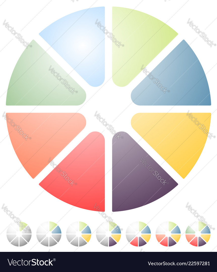 Circular preloader progress indicator icon w 8 vector image Circular preloader progress indicator icon w 8