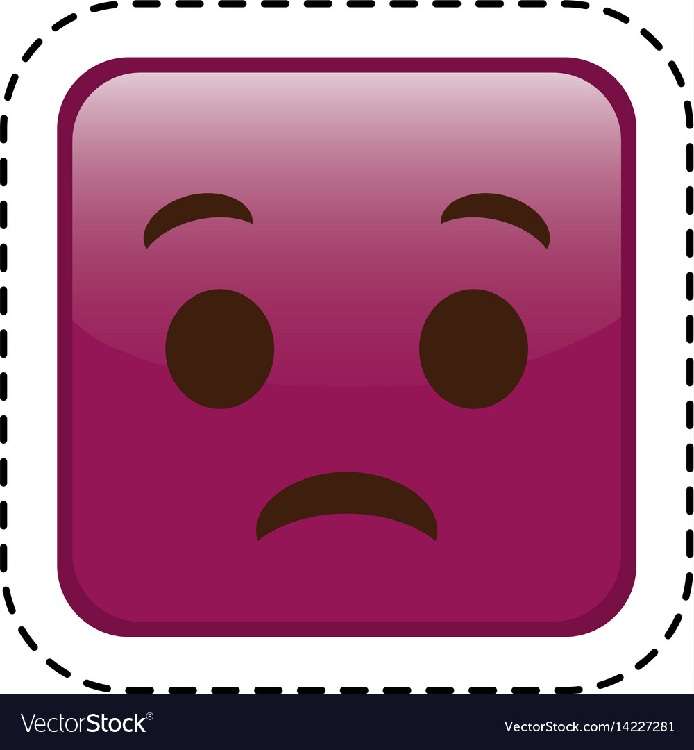 Expression face emoji icon Royalty Free Vector Image