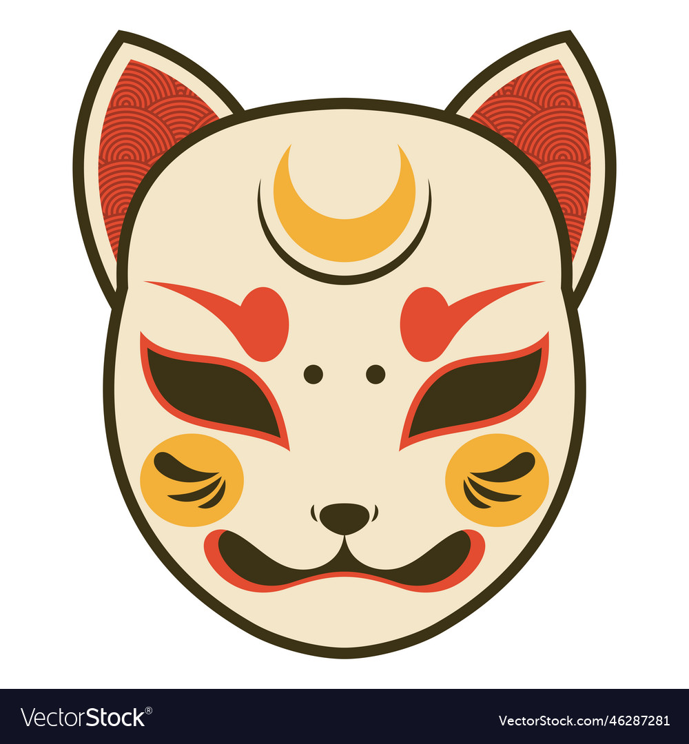 Premium Vector  Japanese cat mask icon