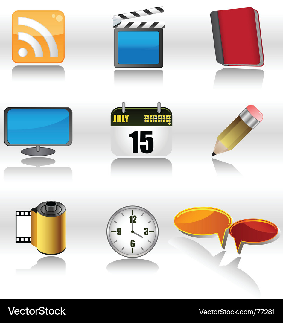 Modern Internet Icons Set Royalty Free Vector Image