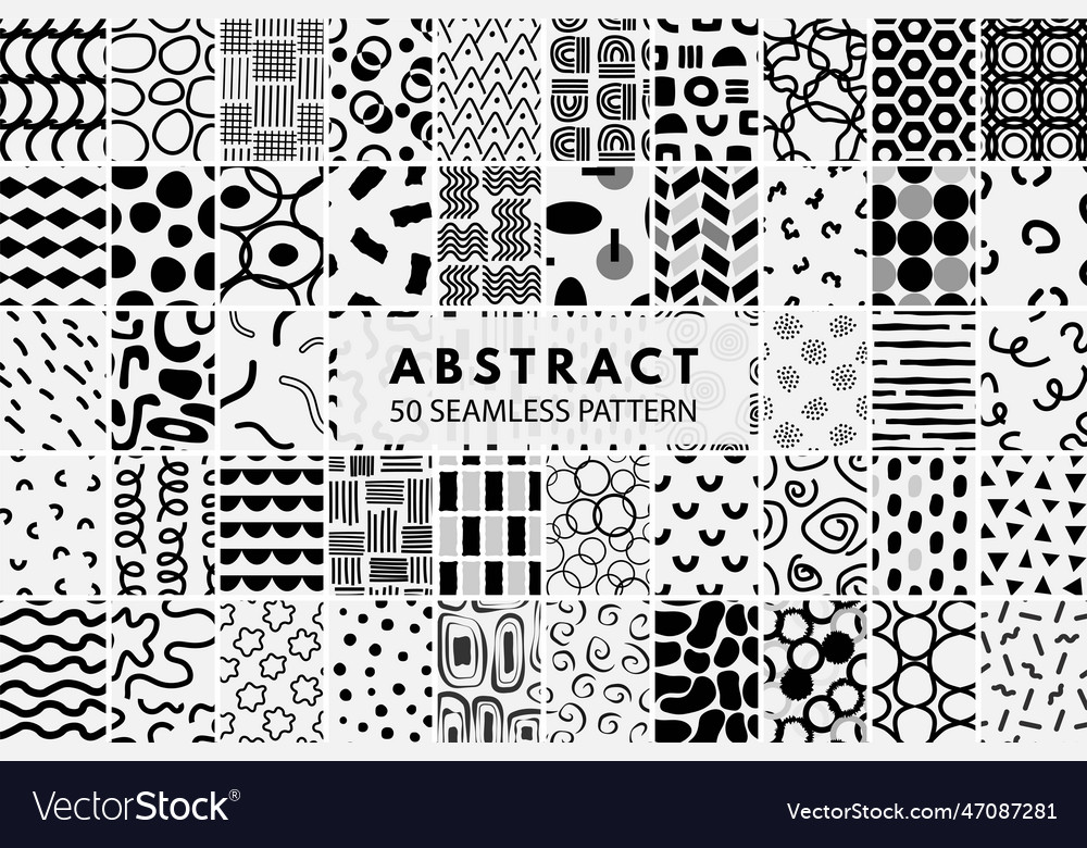 Pattern collection of abstract shapes Vector Image Pattern collection of abstract shapes