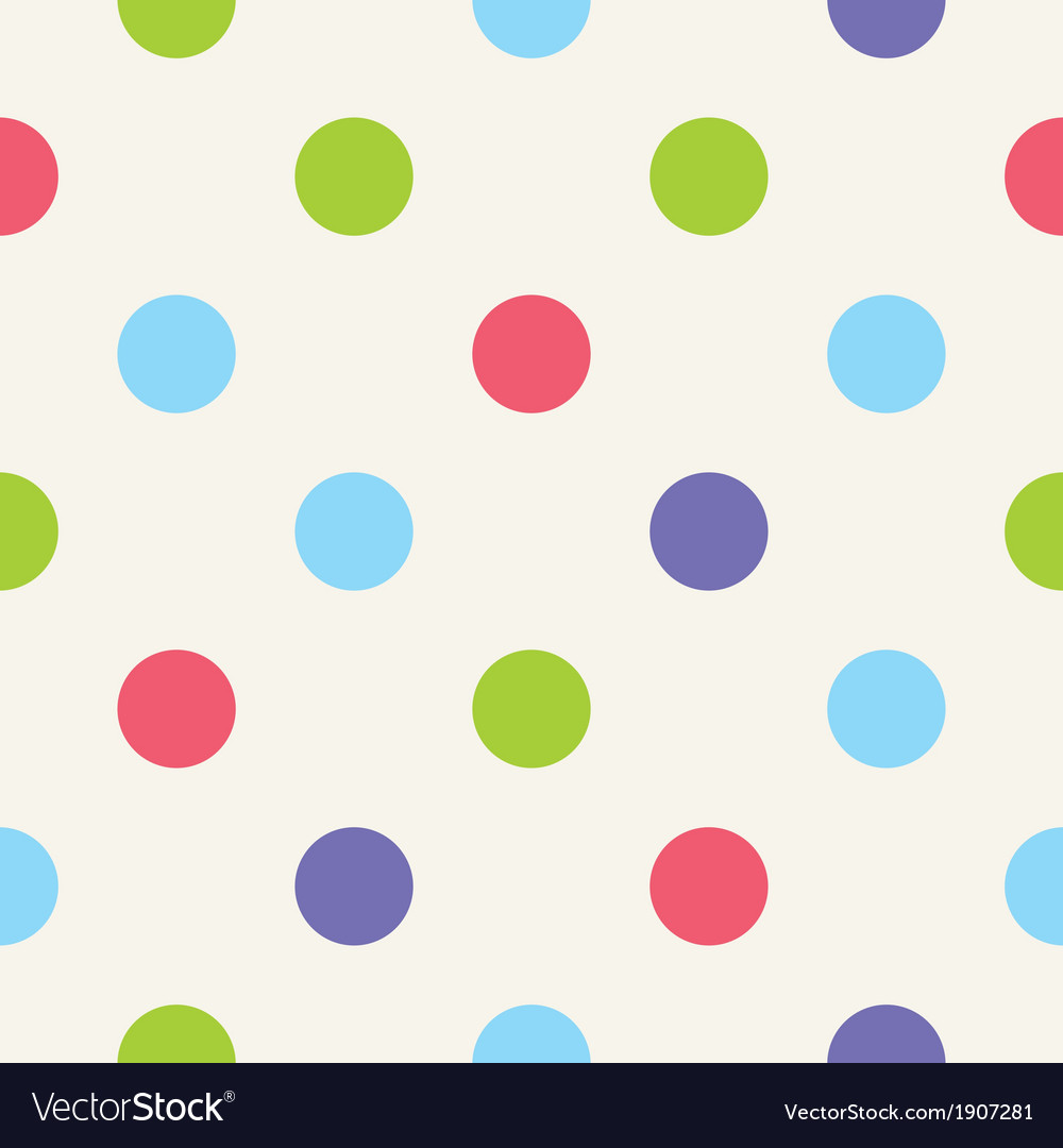 Pink Green Blue Polka Dot Pattern
