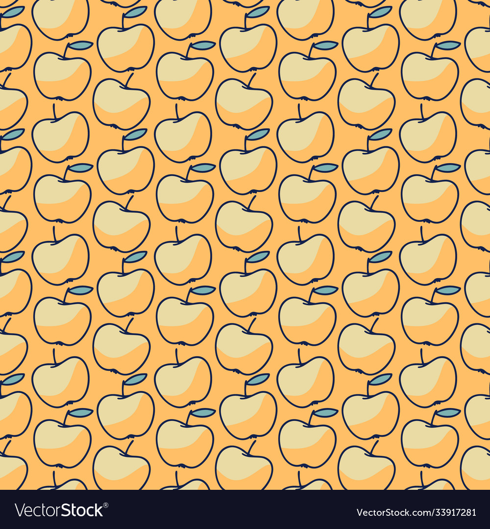 Seamless pattern with apples