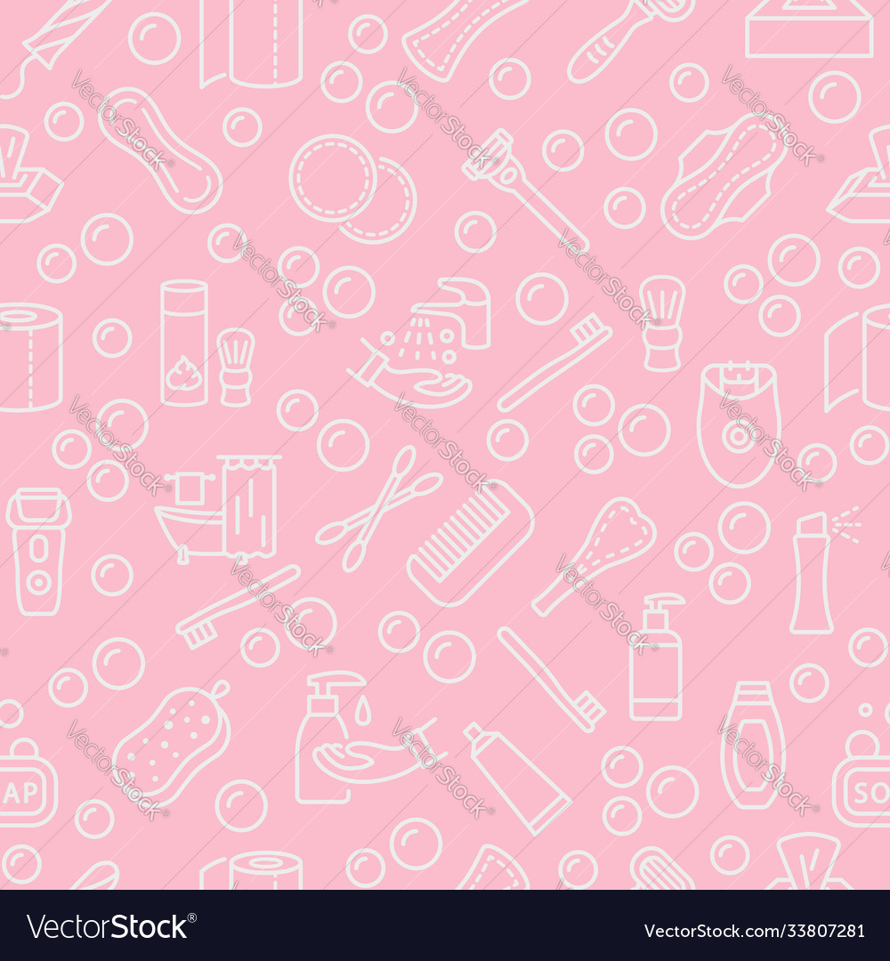 Seamless pattern with line flat icon vector image Seamless pattern with line flat icon