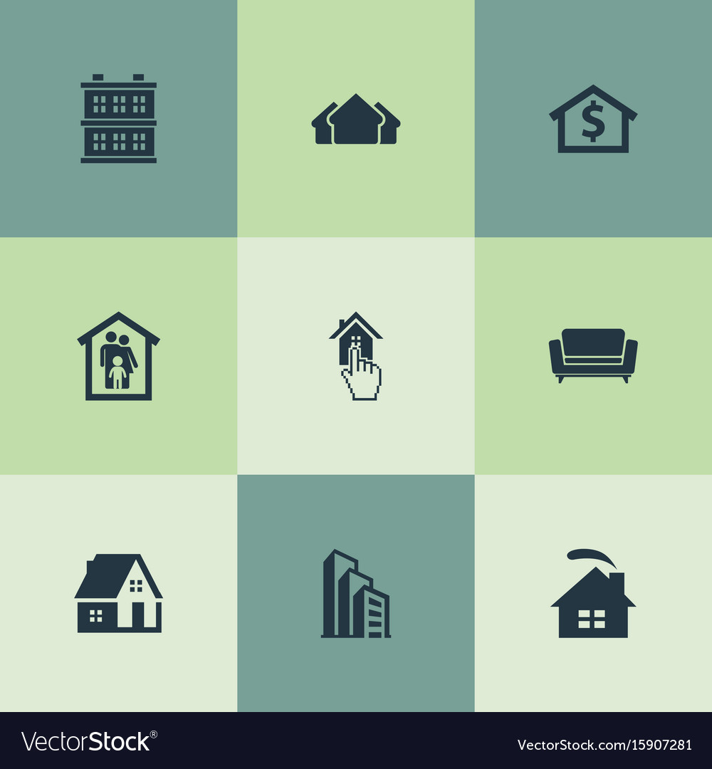 Set of simple real icons