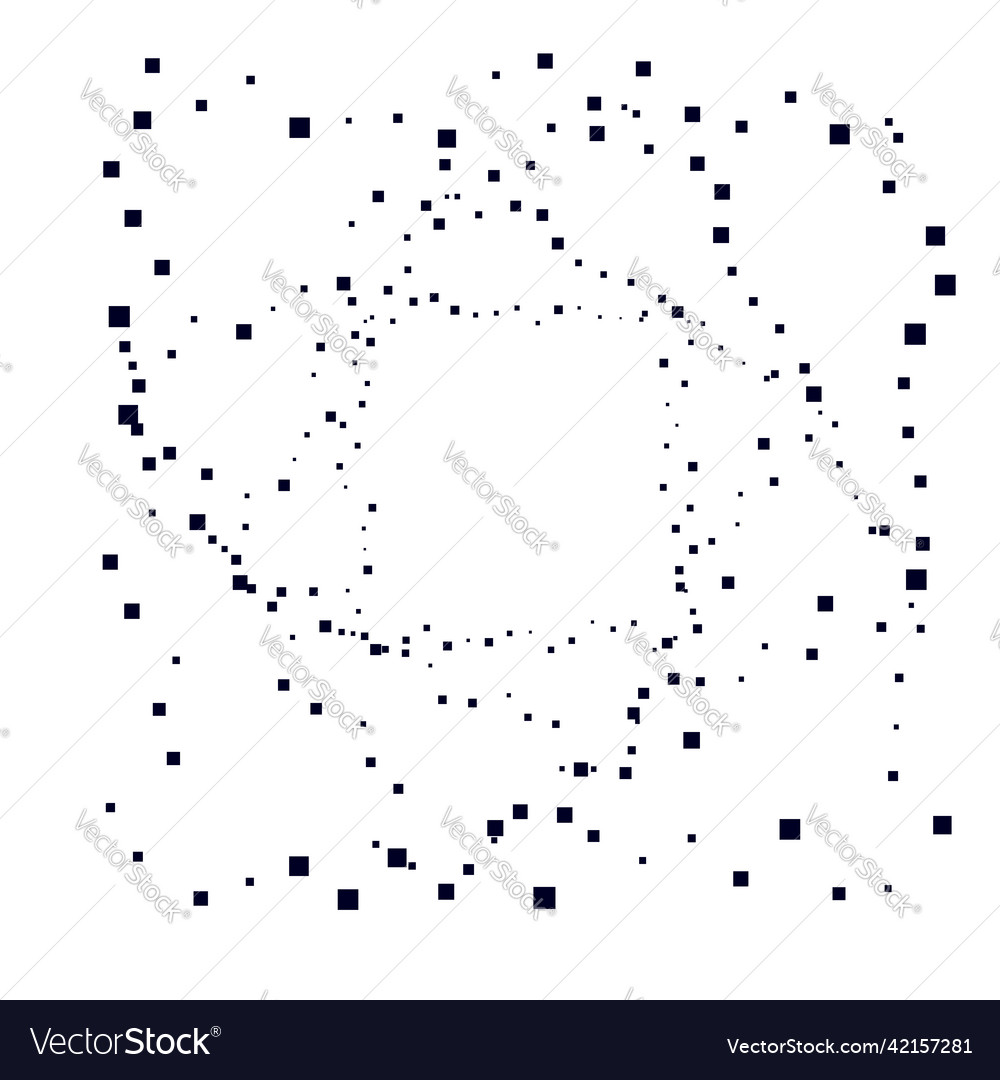 Squares random scattered shapes element