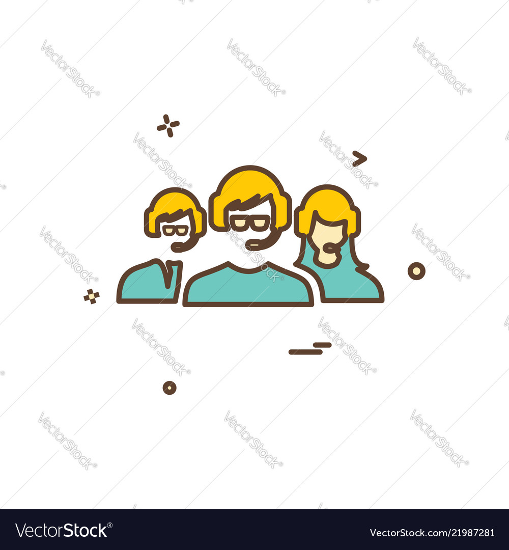 Support group icon design vector image Support group icon design