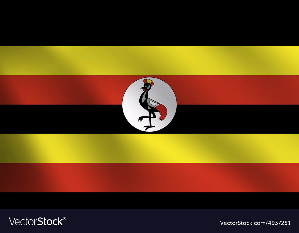 Uganda flag Royalty Free Vector Image - VectorStock