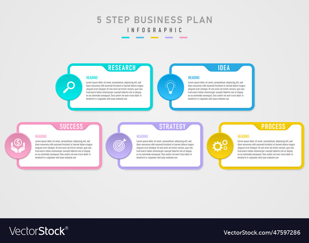 5 step business plan015 Royalty Free Vector Image