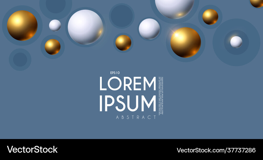 Abstract 3d background with spheres structure Vector Image