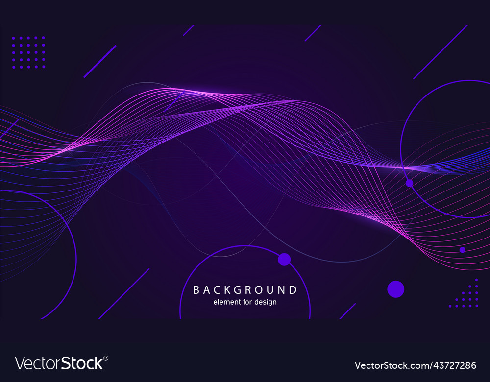 Abstract wave background element for design vector image Abstract wave background element for design