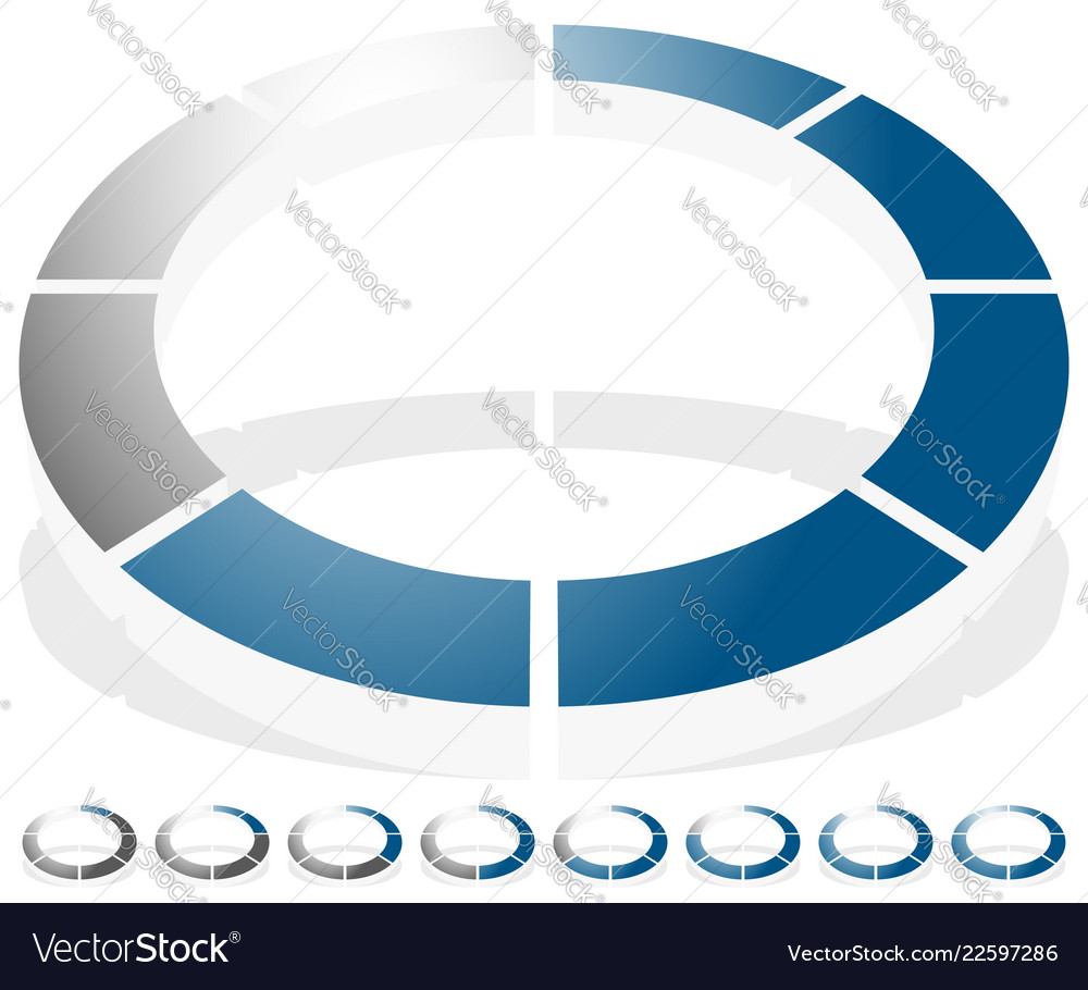 Circular preloader progress indicator icon w 8 vector image Circular preloader progress indicator icon w 8