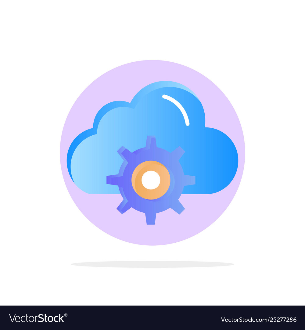 Cloud setting gear computing abstract circle vector image Cloud setting gear computing abstract circle