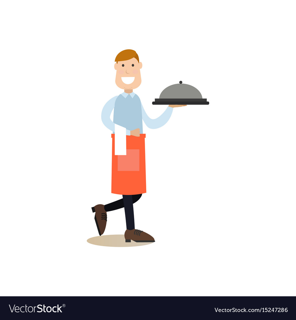 Cook people in flat style