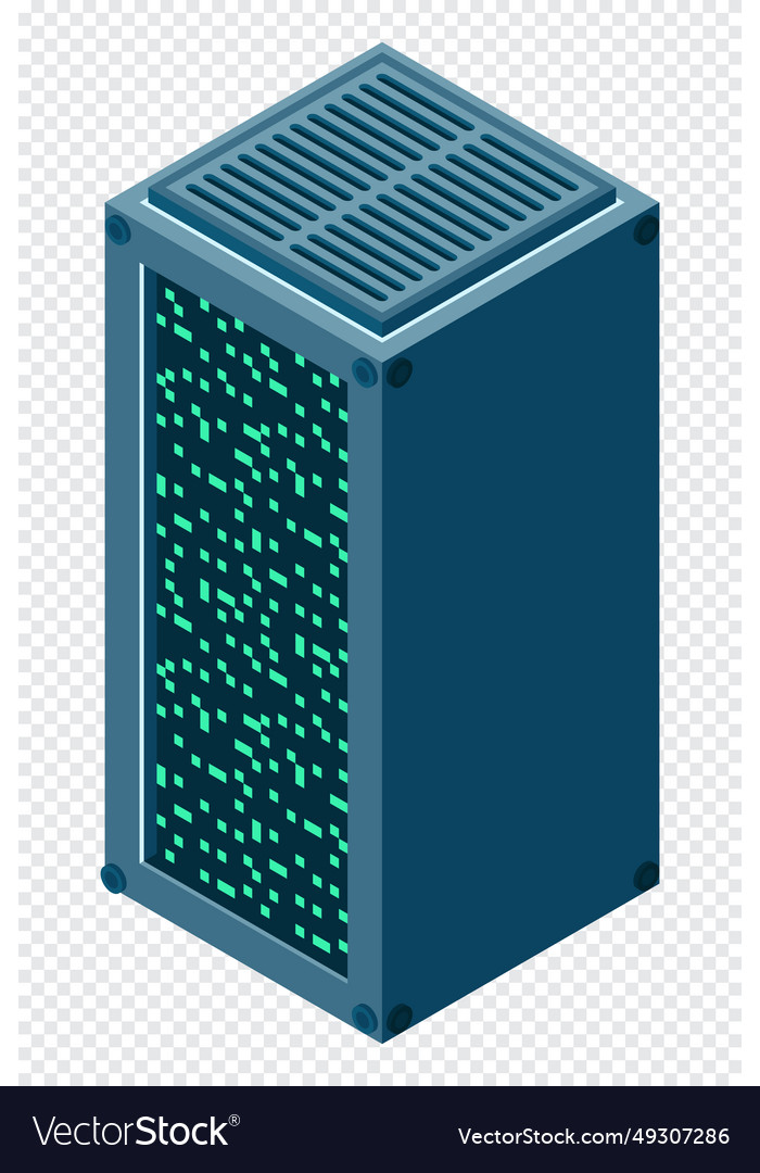 Isometric server network room 3d computer