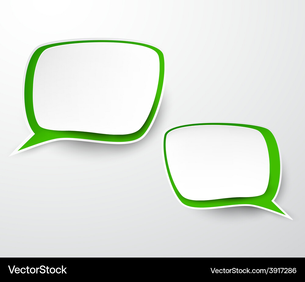 Paper speech bubbles Royalty Free Vector Image