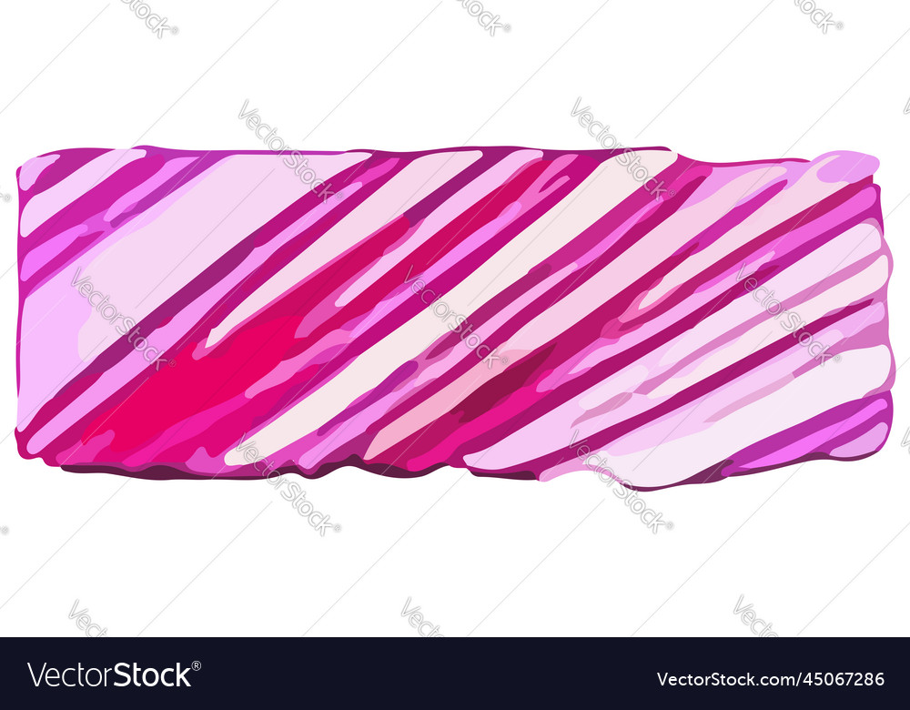 Pink rectangular shape with diagonal brush vector image Pink rectangular shape with diagonal brush