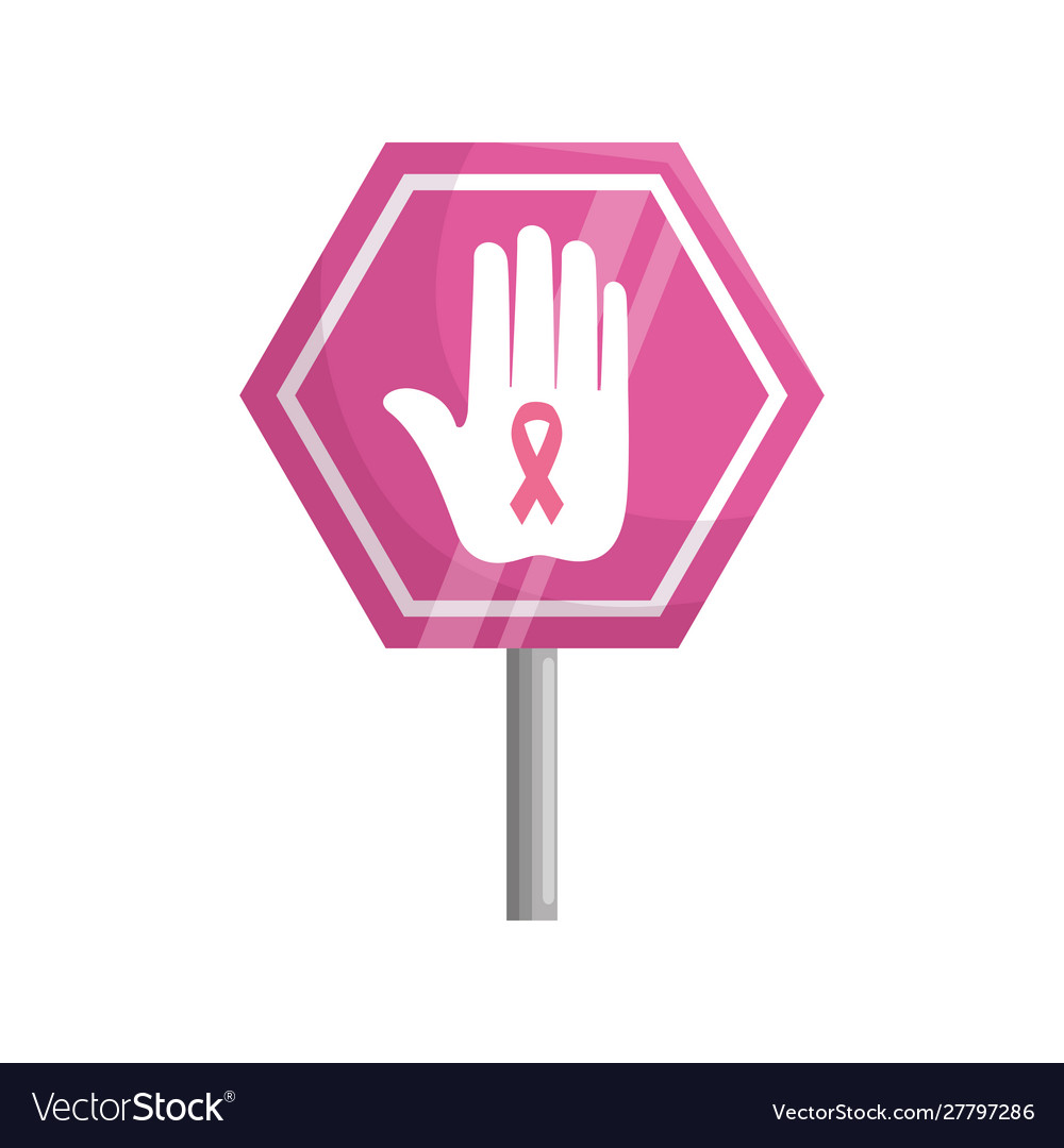 Pink Ribbon Cancer Awareness Signage