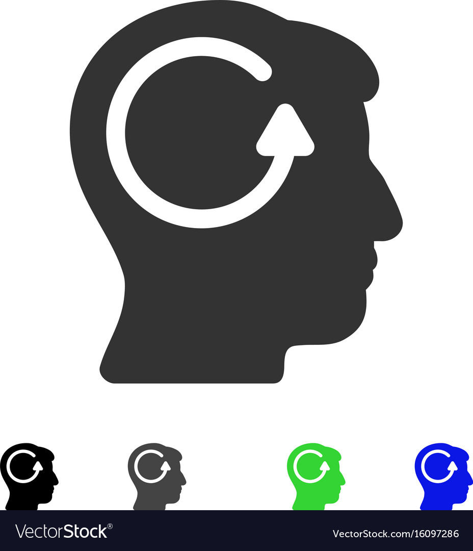 Refresh head memory flat icon