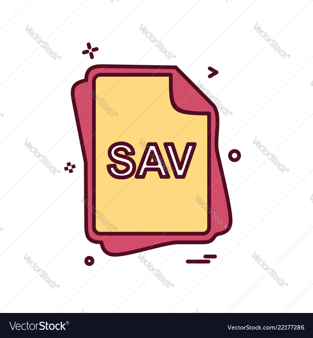 Sav file type icon design