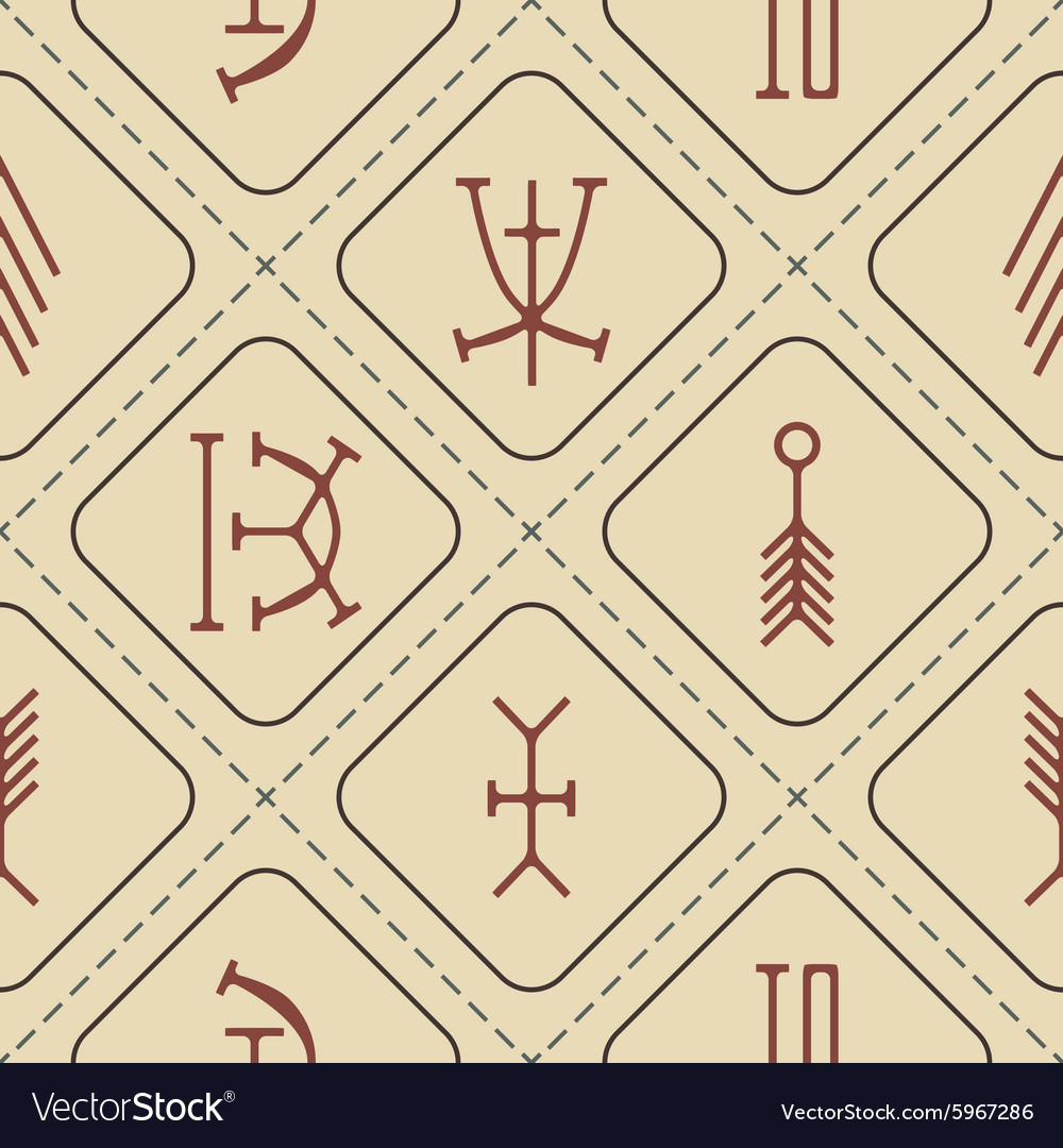 Seamless background with nsibidi symbols