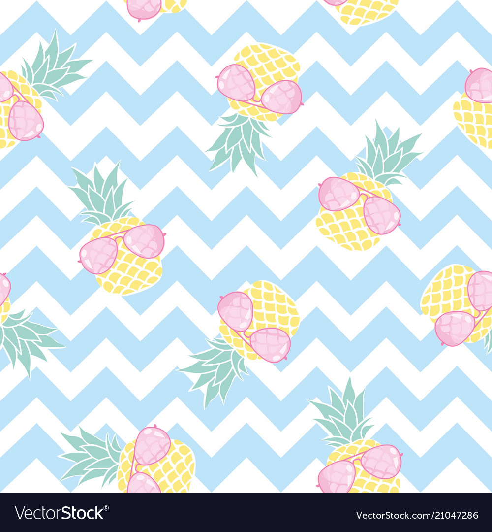 Seamless pattern with pineapples vector image Seamless pattern with pineapples