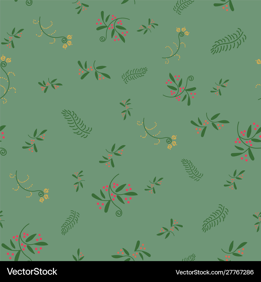 Seamless pattern with wild plants Royalty Free Vector Image