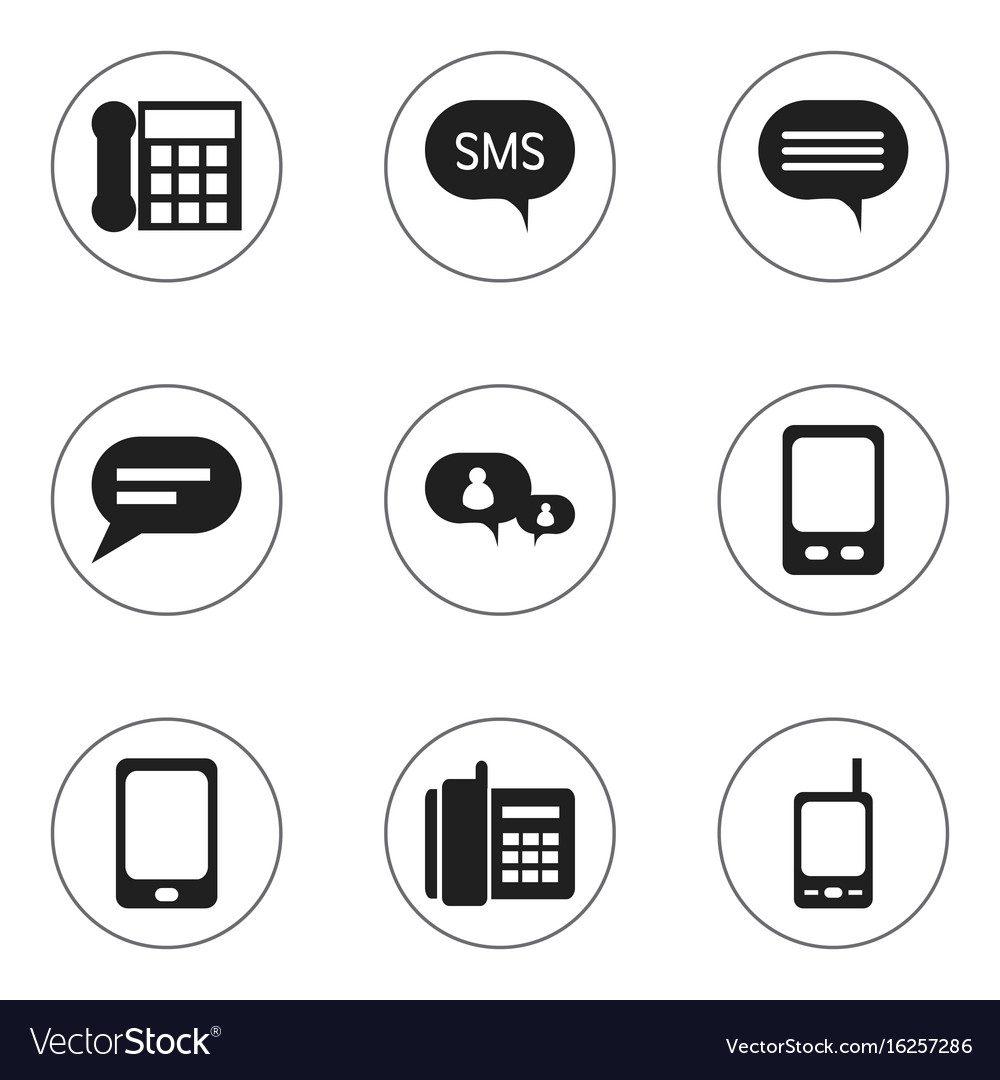 Set of 9 editable device icons includes symbols