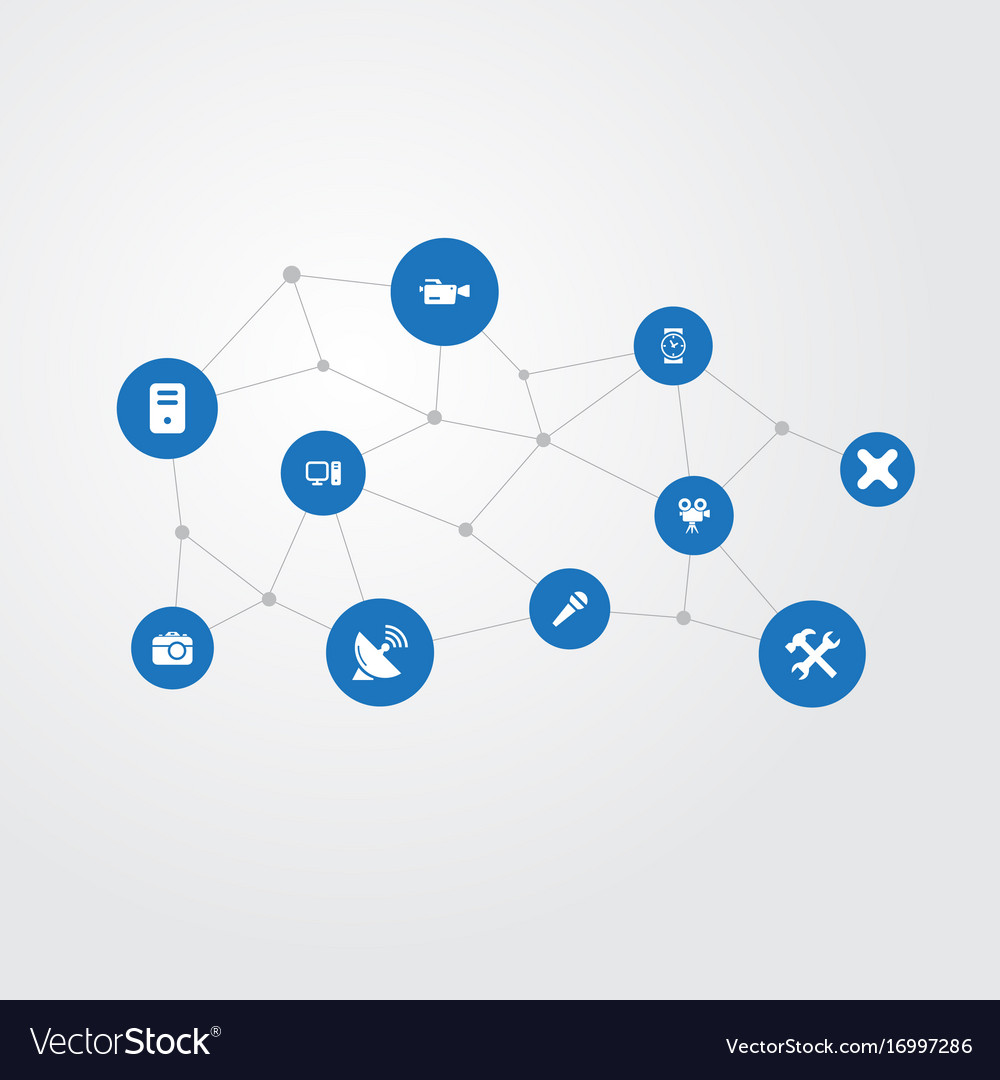 Set of simple digital icons