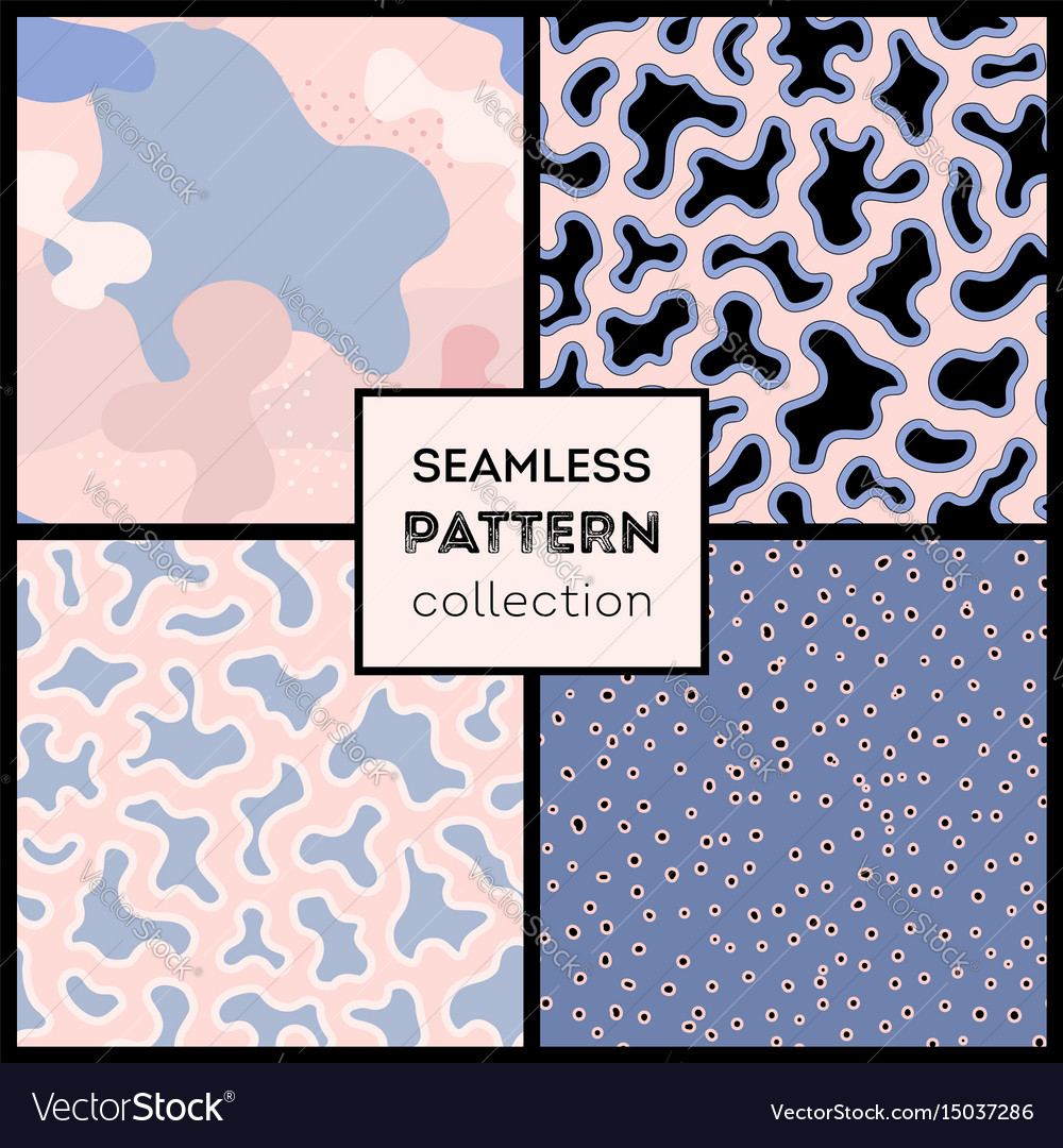 Stylish abstract seamless patterns collection