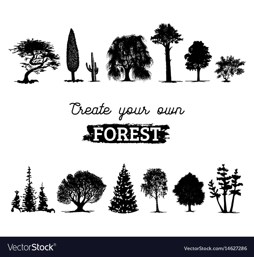 Tree Silhouettes - Forest Collection