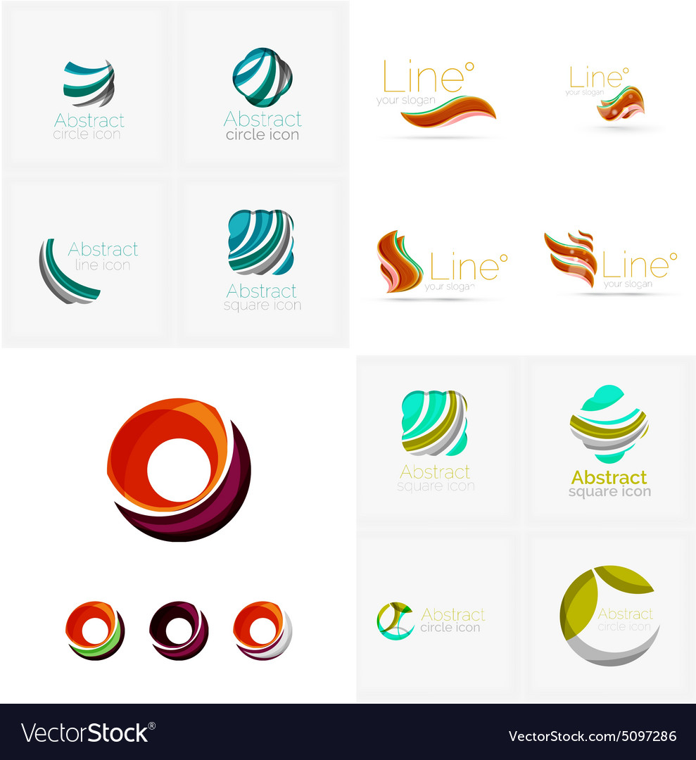 Universal abstract geometric shapes - business Vector Image