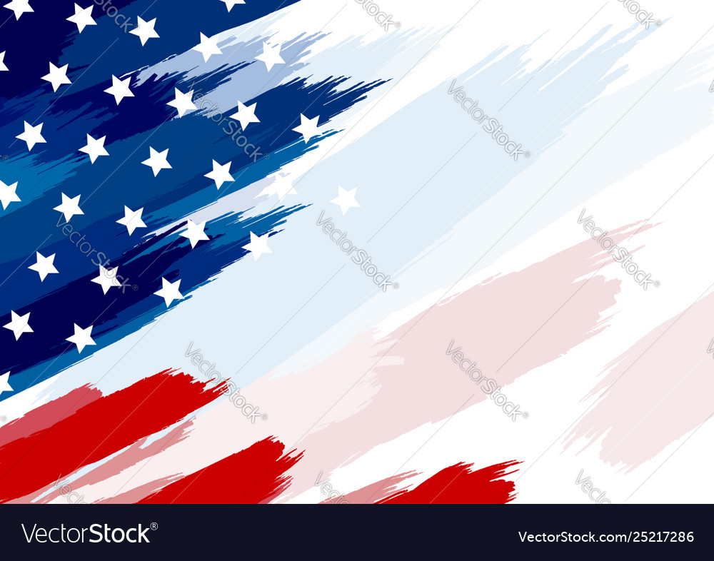 Usa or american flag paintbrush vector image Usa or american flag paintbrush