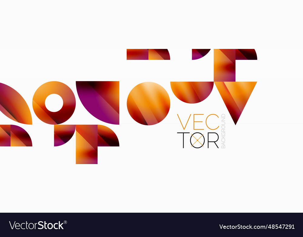 Assorted geometric shapes unite in a minimalistic vector image Assorted geometric shapes unite in a minimalistic